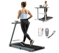 JLL Foldable Walking Pad, Under Desk Treadmill for Home Office 2-in-1 Walking Treadmills with Free SunnyFit App, Remote Control, Smart Bluetooth Running Machine