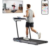 JLL Folding Treadmill - 51 cm Wide Running Belt, Bluetooth LE, Powerful Motor, Foldable Running & Walking Machine for Home Gym & Office, Exclusive SunnyFit App