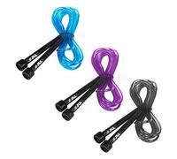 JLL® Skipping Rope 3m /10ft ADJUSTABLE Fitness Speed Rope Jump Boxing Exercise Gym Jumping Workout (Purple)…