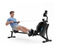 JLL Water Rowing Machine with 16-Level Magnetic Resistance & 130cm Rail