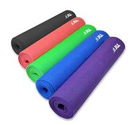 JLL Yoga Mat 6mm, Suitable as a Yoga, Pilates and Camping Mat, 5 Colours Available, Exercise, Fitness, Workout (Black)