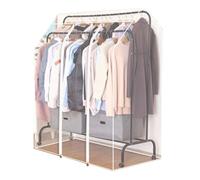JLLEIZYZ Garment Rack Covers, Cover for Clothes Racks with Metal Zipper, Suitable for High and Low Double Pole Clothes Drying Rack Only(Clear,80x75x150cm x30x59in)