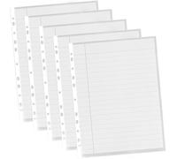 JLN JLN A4 Clear A4 Plastic Punched Punch Pockets, 100 Micron Heavy Duty File Binder Pockets - Extra Strong Punched for Documents Folders Filling Wallets Sleeves (50, 100 microns)