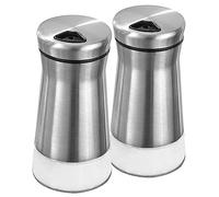 JLNGTHONG 2 Pcs Stainless Steel Salt and Pepper Sets, Adjustable Spice Jar, for Spices, Salt, Pepper, Cumin, Chilli Powder