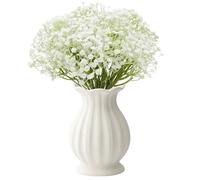 JLNGTHONG 40pcs Gypsophila Artificial Flowers,Artificial Babys Breath Flowers,Bouquets Real Touch Flowers for for Wedding Party DIY Floral Arrangement Home Decoration (White)