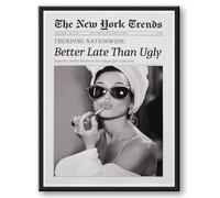 JLNGTHONG Dazzlewall New York Trend Wall Decor, Black White Newspaper Feminist Poster, Unframed Art Print for Home Bedroom Living Room