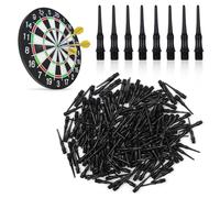 JLNGTHONG Plastic Dart Tips, 200 PCS Dart Tip Replacement Tips, Soft Dart Tips, Premium Replacement Dart Accessory, Black