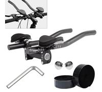 Jlnmmn Triathlon Bicycle Handlebar Black TT Handlebar Aluminium Alloy Adjustable Sponge Pad Road Bike Mountain Bike
