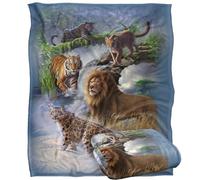 Jlo Big Cats Lion, Tiger, Leopard, Cougar Silky Touch Super Soft Throw Blanket 152 X 127 cm