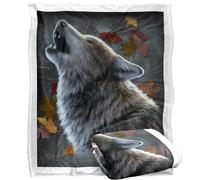 Jlo Howling Wolf Silky Touch Super Soft Throw Blanket 152 X 127 cm