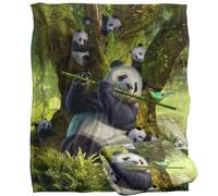 Jlo Panda Family Flute Silky Touch Super Soft Throw Blanket 152 X 127 cm