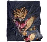 Jlo T-Rex Ripping Dinosaur Silky Touch Super Soft Throw Blanket 152 X 127 cm