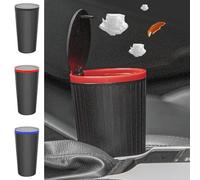 Jlobnyiun 1/3pc Car Trash Can, Car Garbage Can, Car Garbage Container With Cup Holder, Portable Car Trash Bin, Auto Small Trash Bin For Home, Multifunctional Storage Bin, Abs, Black, Red, Blue
