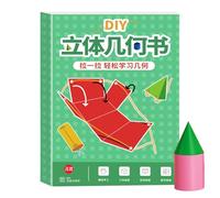 Jlobnyiun 3D Geometry Workbook | Solids Geometric Models Learning Book - Interactive Hands-On Skills Development Tool for Toddler Children Kid Girls Teens