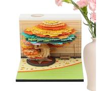 Jlobnyiun 3D Memo Pad - Calendar 2026 Tree Art Tearable Sheets, Notebook Decoration Home School University | For Christmas Home New Office Student Teacher Family