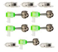 Jlobnyiun Alarming Rod Bells for Bars, Alarm Indicator with LED Light, Efficient Versatile Lightweight Lightweight Clip Fish Warning for Fans in Fog