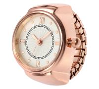 Jlobnyiun Analog Watch Band - Co-ordinating Look, Small Miniature Circular Case, Battery Powered + Hand Display, Alloy Accessory First, pink gold, piccola cornice interna, bracelet