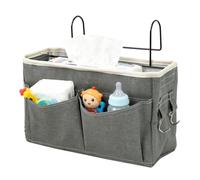 Jlobnyiun Bed Pockets Bedside Storage Portable Adjustable Space-Saving