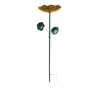 Jlobnyiun Bird Bath, Metal Vintage Stake, Garden Bird Bath - For Feeding in the Home Garden, Backyard Area, Courtyard, Landscaping, Park, Outdoor Use for Monk's Parakeets