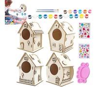 Jlobnyiun Bird Kits for Kids, Bird Kits for Kids - Build a Kids Kit for Kids,Funny Wooden Craft Activity Unfinished with Rope and Glue for Age 8-12 Boys