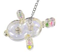 Jlobnyiun Bird Toy Wheel, Bird Toy Spinner,Transparent Interactive Pet Bird Spinner Toy | Interactive with Multiple Feeding Holes