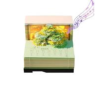 Jlobnyiun Calendar 2026 Temporal Piece, Office Decor 3D Notepad - Decorative Notepad for Bedside Students, Teachers, Assistants and Teleworkers