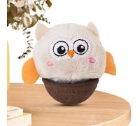 Jlobnyiun Cat Ball Teaser, Oscillating Cat Toy - Cute Self-Balancing Interactive Plush Owl Toy for Cats | Pet Exercise Toy Reduces