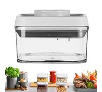 Jlobnyiun Cereal Container, Grain Storage Jar with Lid - Stackable Transparent Container for Rice Food Pets Pantry Organizer Nuts Snacks Spices Treats