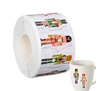 Jlobnyiun Christmas Nutcracker Stickers, 500 Pieces Cartoon Stickers Home Decoration | Christmas Stickers Roll for Phone Car School Living Room Apartment Offices