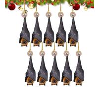 Jlobnyiun Christmas Tree Decorations, 2D Acrylic Upside Down Christmas Pendant Decoration | 10 Pieces Gothic Christmas Decorations Hanging - for Kitchen Bedroom Entrance