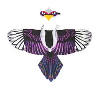 Jlobnyiun Costume for - Masquerade Cape Wings, Imaginative Role Play, Lightweight Muslin Material, Comfortable Adjustable Straps, Majestic Bird Transformation | Suitable for