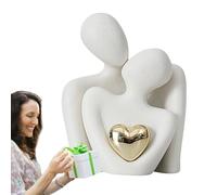 Jlobnyiun Couple Figurine, Couple Figurines for Valentine's Day | Ceramic Statue Sculpture Modern Abstract Sculpture,Handmade Figurines, Home Accessories