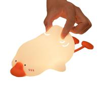 Jlobnyiun Cute Nightlight - Adorable Duck Shape with Soft Silicone,Tape Night Lamp for Kids Room,USB Rechargeable and Gentle Dimmable Glow for Living Room, Office, Dorm, Teenagers, Adults, Children