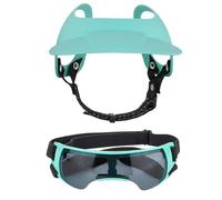 Jlobnyiun Dog Baseball Caps - Pet Goggles Baseball Caps with Ear Holes - Adjustable Pet Sunbonnet with Sunglasses Ear Holes Doggy Visor for Small Breed, Summer & Puppy