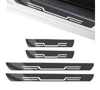 Jlobnyiun Door Sill Protectors - Anti-Scratch Threshold Protection Strips | 4 Pieces Anti-Scratch Carbon Fiber Protective Stickers for Vehicles Trucks and Car Steps