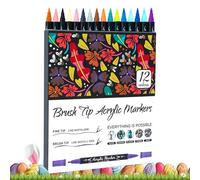 Jlobnyiun Double Head Markers - Smooth Usage Outlining, Professional Grade Sketching Tool, Water-Based Formula Coloring Device, Teacher Supply Accessory Art, Creative Design Tool | for Wood Canvas