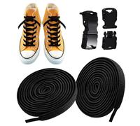 Jlobnyiun Elastic Shoelaces No Tie Shoelaces for Sneakers Elastic Stretch Laces Versatile Adjustable Elastic Shoelaces No Tie Shoelaces for Casual Canvas Shoes, Black, Se référer au descriptif