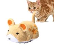 Jlobnyiun Electronic Cat Toy, Squeaky Plush Hamsters for Cats - Electric Cat Toy Squeaky Hamster | Interactive Electronic Cat Toy for Size Cats