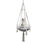 Jlobnyiun Espac Hanging Basket: Elevated Sleeping Stand, Aesthetic Boho Scandinavian Design, Soft Structure and 550 g, Fabric Case for Pet Loft Accessories | for Small Animals