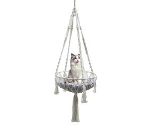Jlobnyiun Espac Hanging Basket: Elevated Sleeping Stand, Aesthetic Boho Scandinavian Design, Soft Structure and 550 g, Fabric Case for Pet Loft Accessories | for Small Animals