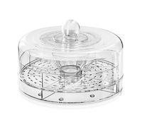 Jlobnyiun Fruit Snack Platero - Clear Pet 9x6 Inch Cold Vegetable Tray Divided Serving Bowl Plate Clear Salad Plate | Great for the Country