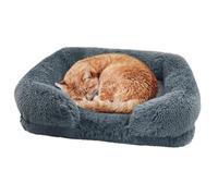 Jlobnyiun Furry Dog Bed Square Shape Warm Soft Snug Comfortable Furry Plush | Calming Kitten Nest Washable Removable Cover, Easy To Clean for Cats, Kit