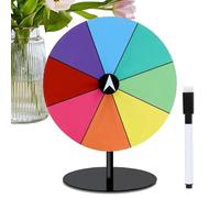 Jlobnyiun Game Wheel, Prize Wheel | Tabletop Spin Wheel Fortune with Stand | Colorful Doodle Dry Eraser Game for New Year, Carnival, Birthday, Party, Wedding, Graduation