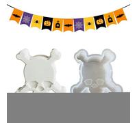 Jlobnyiun Halloween Moulds, Candle Moulds - Handmade Doll Decoration Pendant Arts Soap Dessert Aromatic Beads Clay Party Supplies Epoxy Resin Chocolate and Cupcake