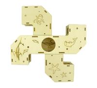 Jlobnyiun Hamster Labyrinth, Tunnel for Small Animals for Hamsters & Rabbits - Interactive Wooden Path for Small Animals such as Rabbits and Hedgehogs