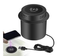 Jlobnyiun Invisible Wireless Charger, Under Desk Wireless Charger | USB Invisible Wireless CARUMENT,Multifunctional Smart Cell Phone Accessories for Desktop, Bedside,