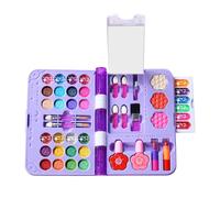 Jlobnyiun Kids Makeup Kit for Girl,Educational Washable Cosmetic Toy - Makeup Pretend Play Toys - for Children Teens Daughters Birthday Costume Party Holiday Indoor Activities School Plays Home Travel
