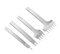 Jlobnyiun Leather Hole Punch Toolset | 4X Tooth Lace Up Punch - Steel Punch Leather Machining Supplies For DIYers and Beginners
