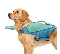 Jlobnyiun Life Jacket for Dogs,Floating Reflective Anti Choking Protective - Reflective Life Vest for Dogs - for Puppy Small Medium Breed Outdoor Camping Pool Beach River Boat Rafting