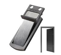 Jlobnyiun Magnetic Door Stopper | Silent Stainless Steel Wedge | Ultra-Thin Safe Magnetic Door Stop Without Drilling | For Home Living Room Hotel Bedroom